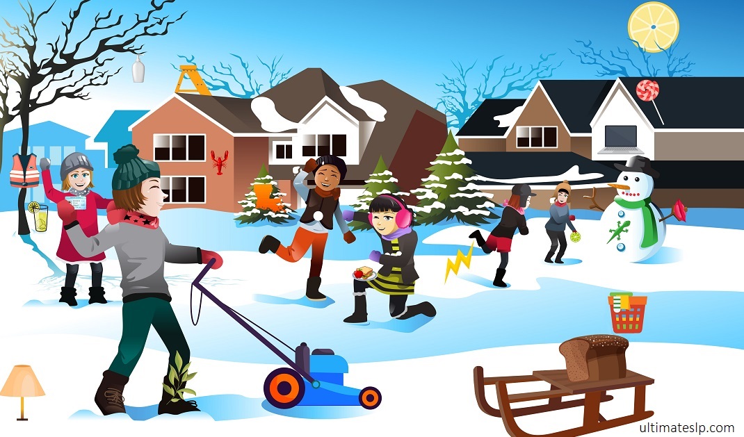 What s wrong with this picture winter scene with initial l words