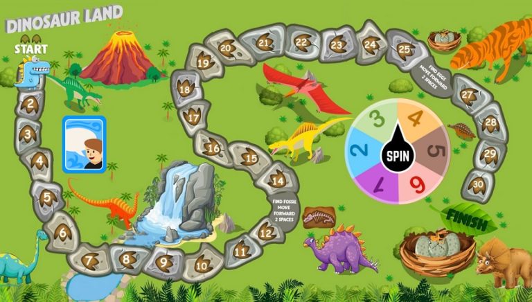 dinosaur board game printable