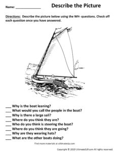 Describe the Picture Worksheet 6 - Ultimate SLP
