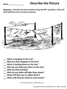 Describe the Picture Worksheet 7 - Ultimate SLP
