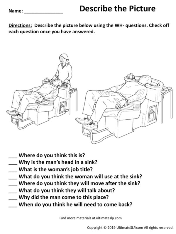 Describe the Picture Worksheet 9 - Ultimate SLP