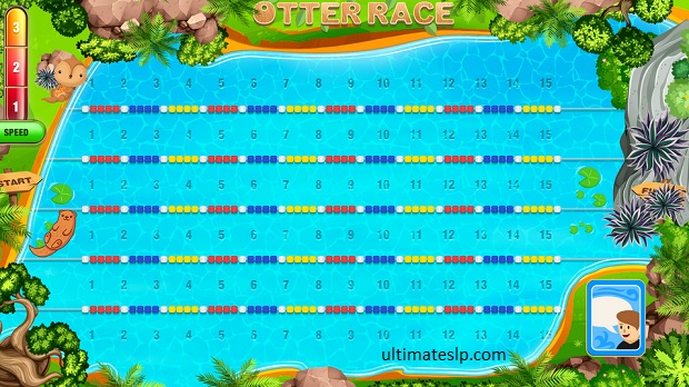Otter Race Board Game With All Card Decks Ultimate SLP