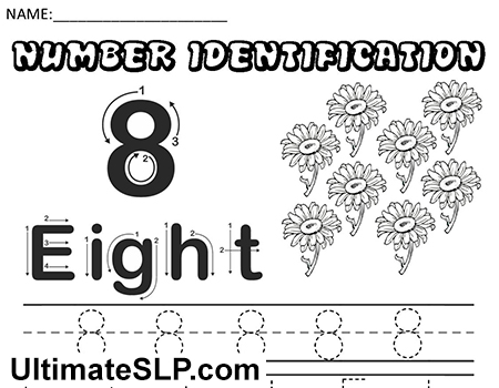 Number 8 Worksheet - Ultimate SLP