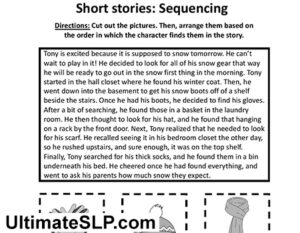 Winter Short Stories Sequencing 1 Worksheet - Ultimate SLP