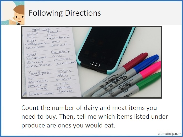 Following Multi-Step Directions Cards - Ultimate SLP