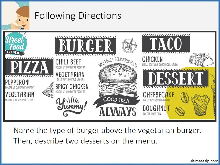 Following Multi-Step Directions Cards - Ultimate SLP