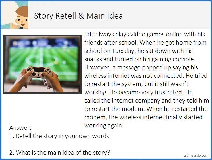 Short Stories Level 1 Flash Cards Ultimate SLP