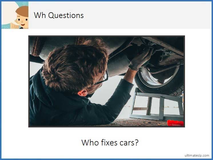 Wh- Question Cards (who, what, where, when) - Ultimate SLP