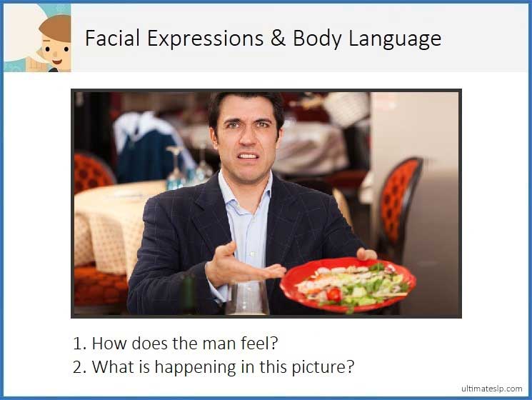Interpreting Facial Expressions and Body Language Cards - Ultimate SLP