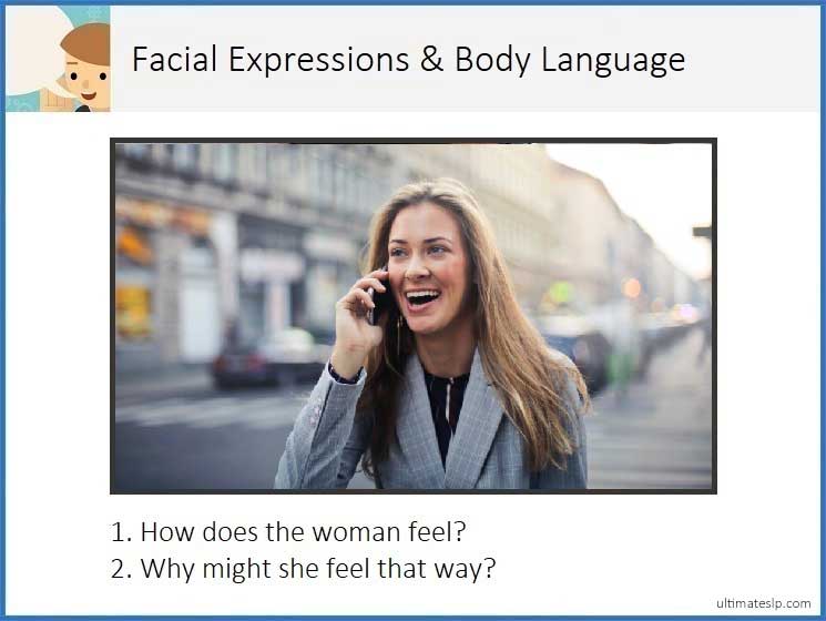 Interpreting Facial Expressions and Body Language Cards - Ultimate SLP
