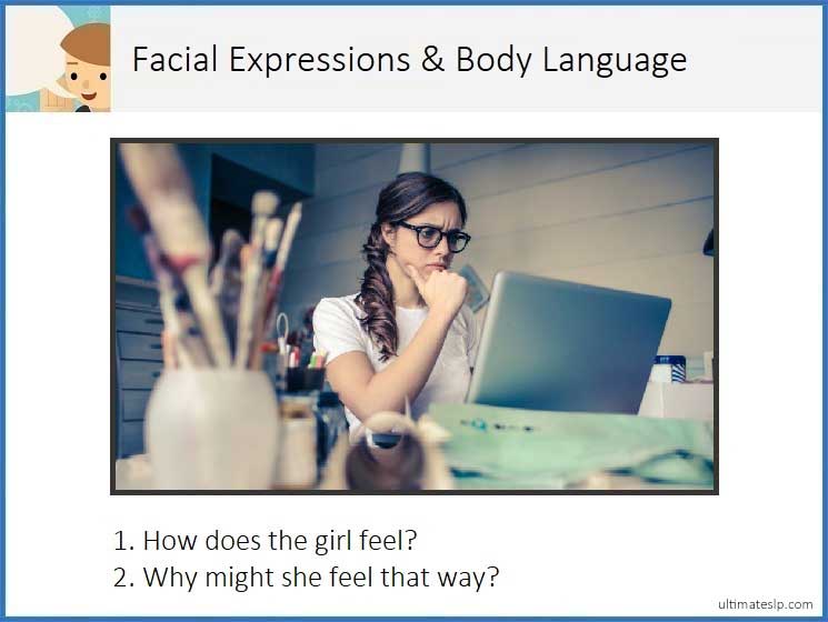 Interpreting Facial Expressions and Body Language Cards - Ultimate SLP